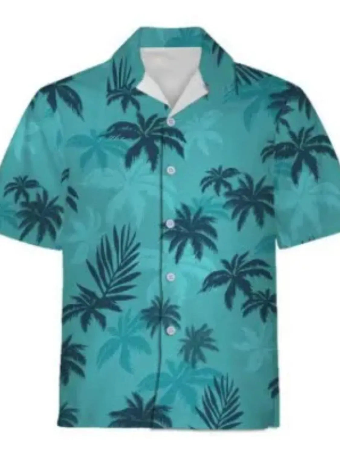 Men's Full Size Printed Button Up Short Sleeve Shirt Plus Size