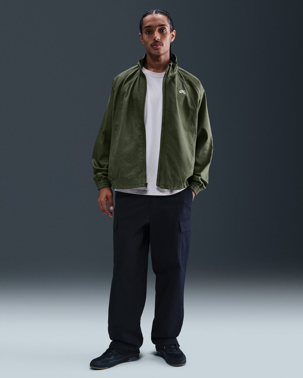 Reaper unit worldwide Nike Sb Denim Full Zip-Up Track Jacket - Olive/Green