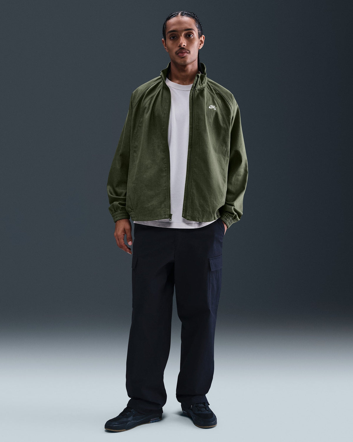 Reaper unit worldwide Nike Sb Denim Full Zip-Up Track Jacket - Olive/Green
