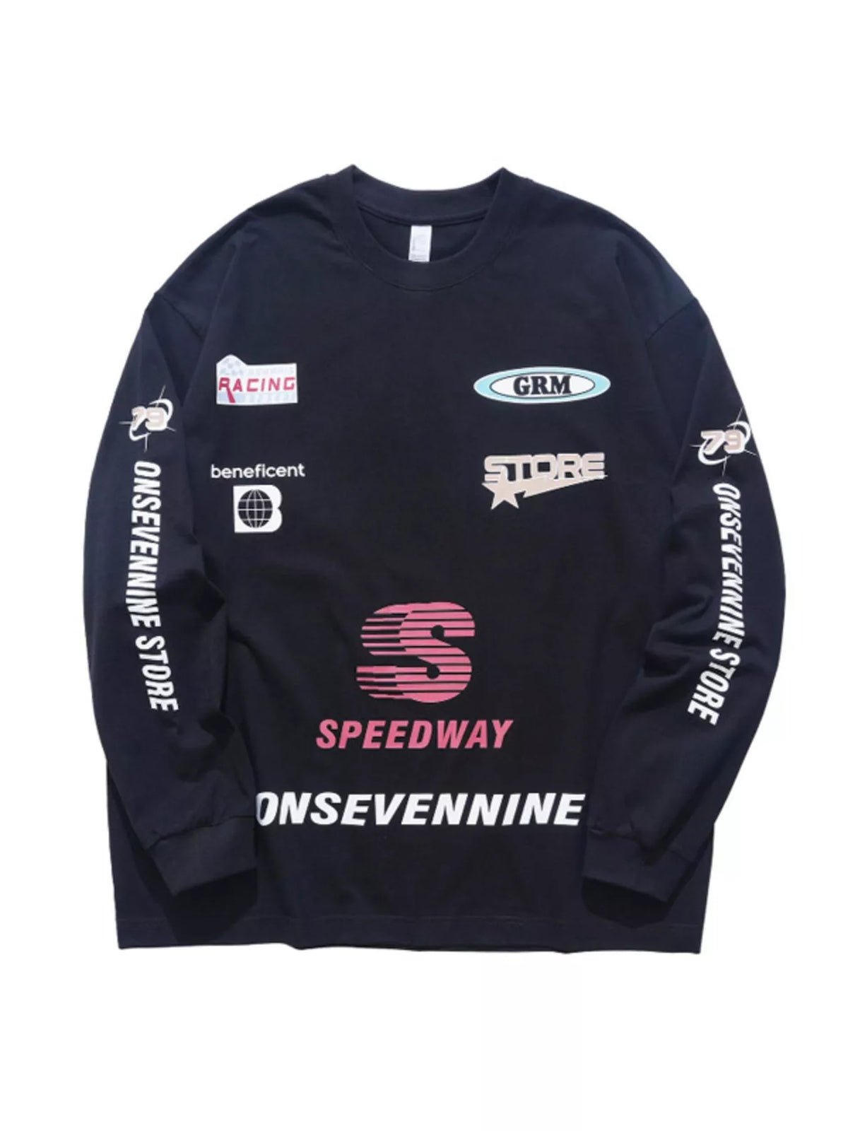 Men's Letter Round Neck Long Sleeve T-Shirt
