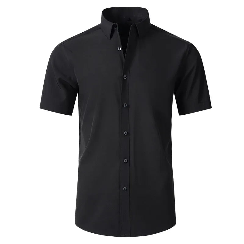 Men's Plus Size Button Up Short Sleeve Shirt