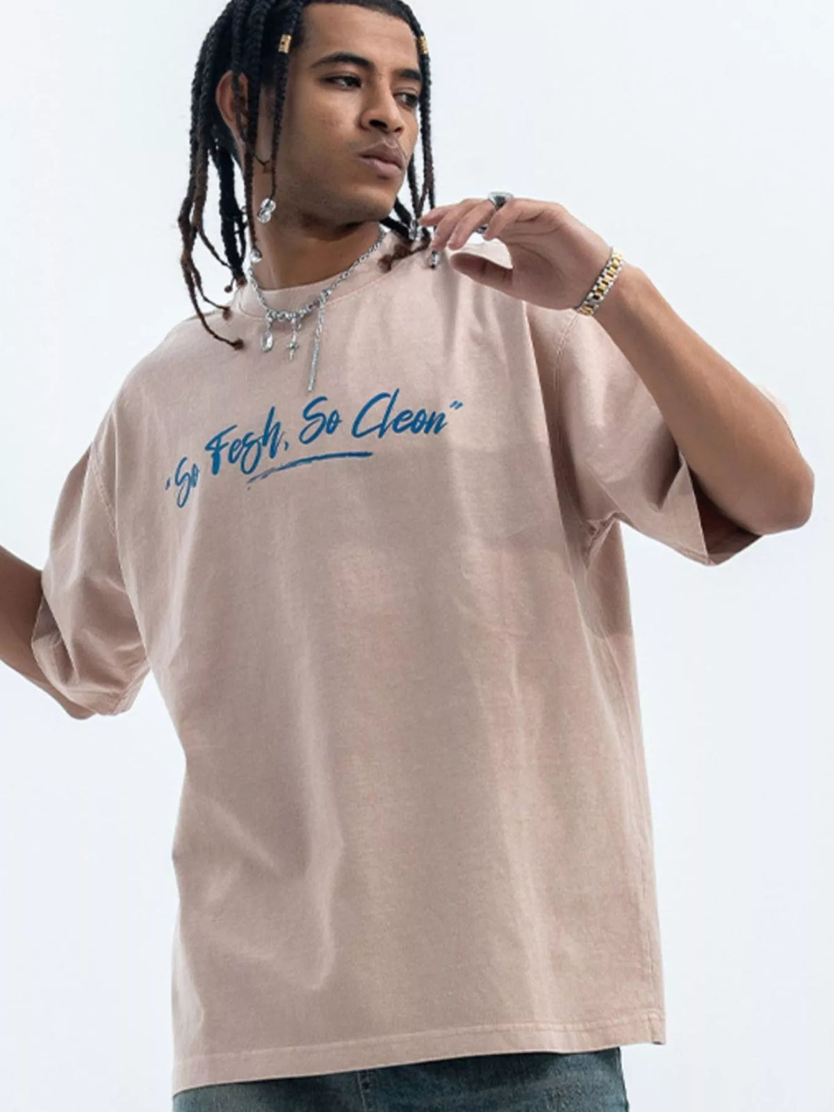 Men's Washed Graphic Oversized T-Shirt