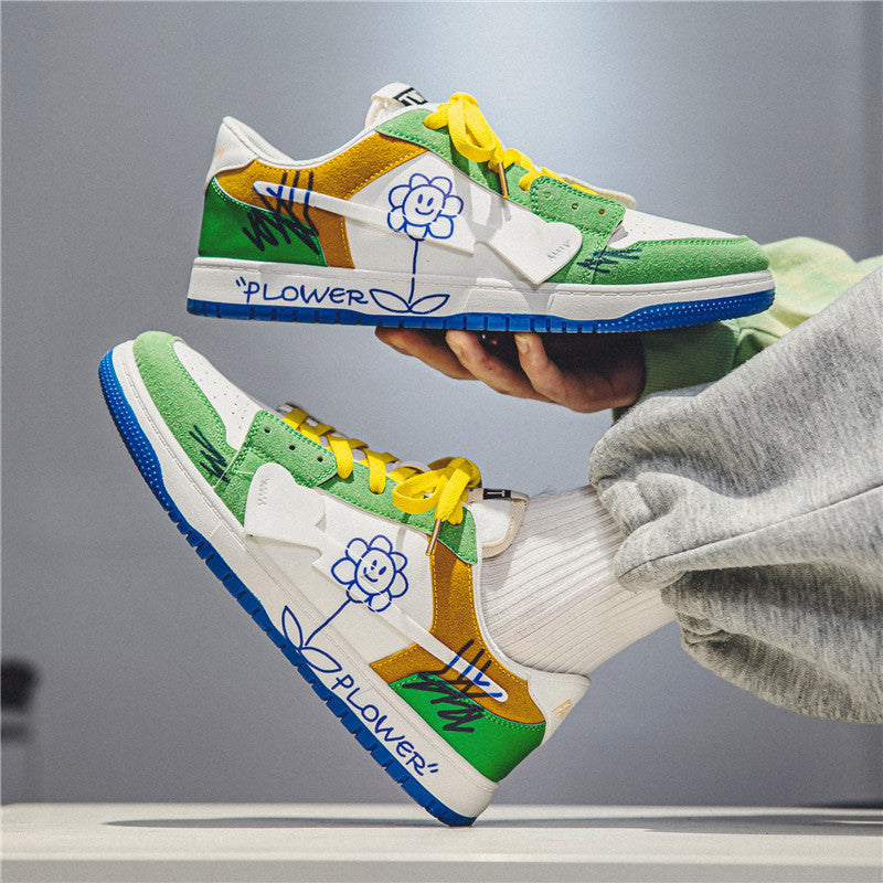 Reaper unit worldwide Mens Fashionable And Versatile Graffiti Shoes