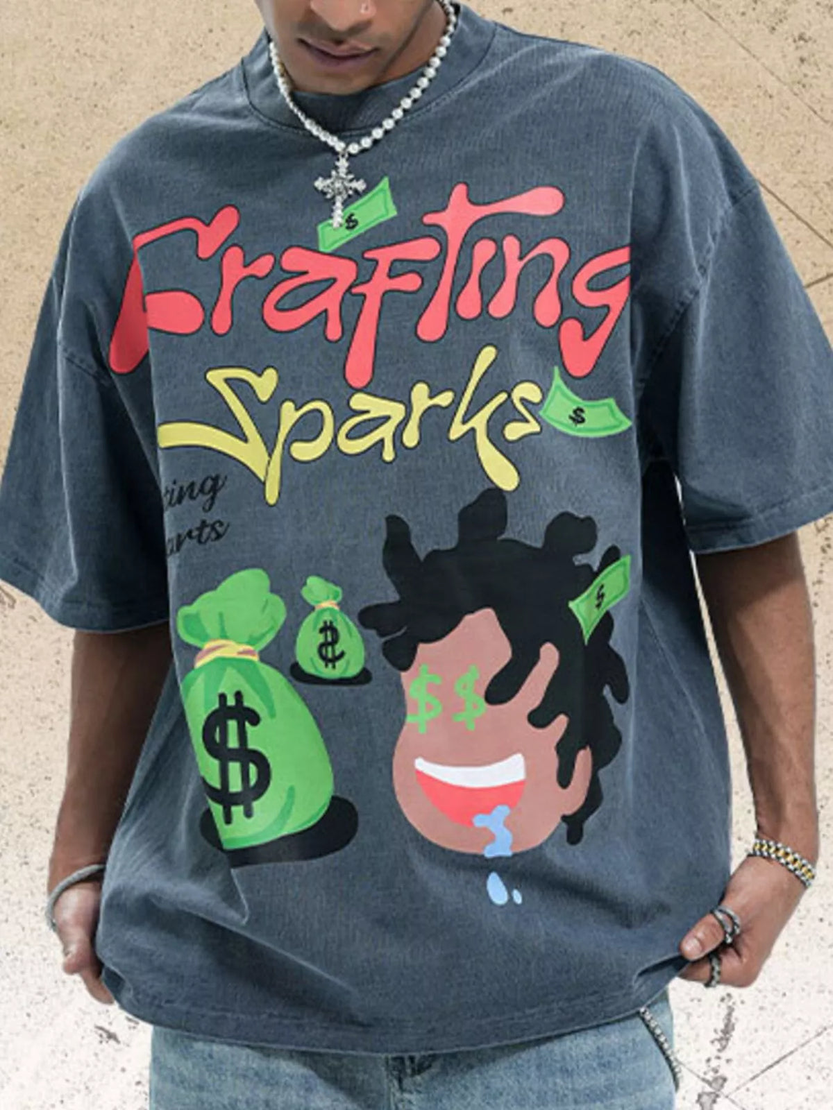 Men's Graphic Vintage Washed T-Shirt
