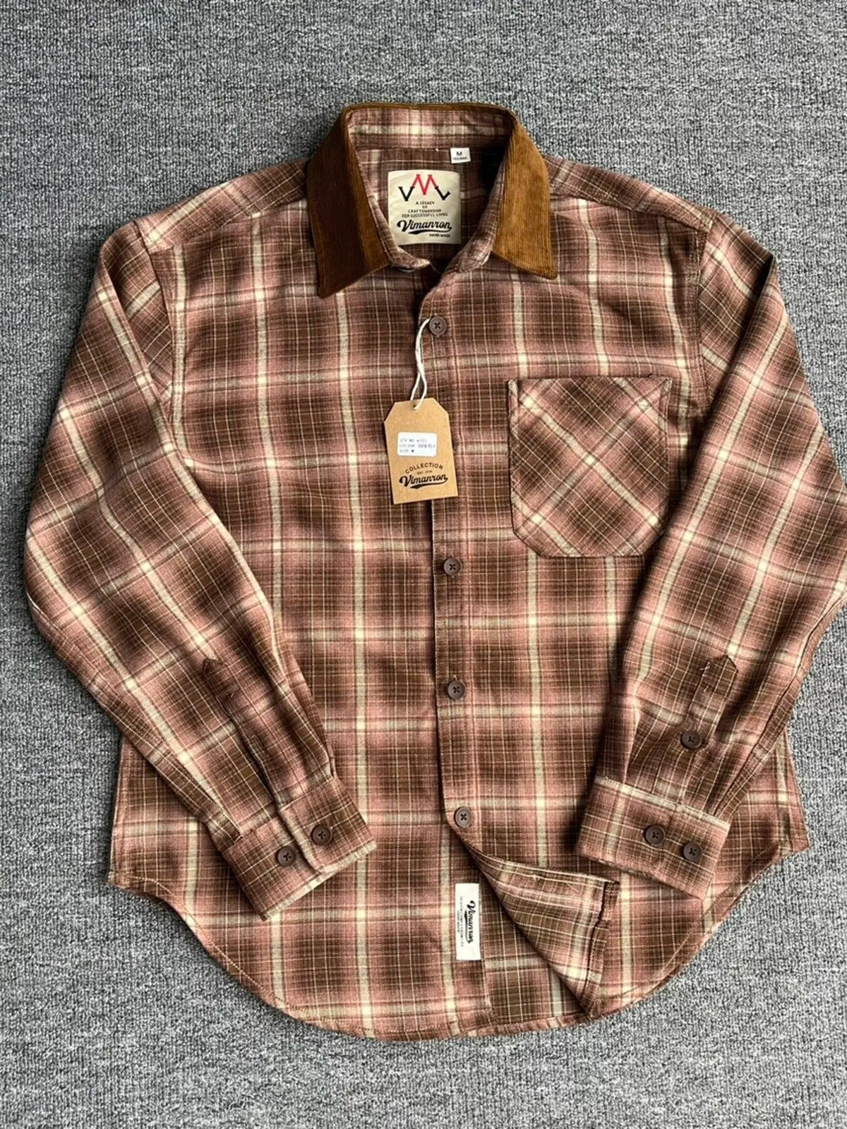 Men's Plus Size Oversized Plaid Button Up Shirt