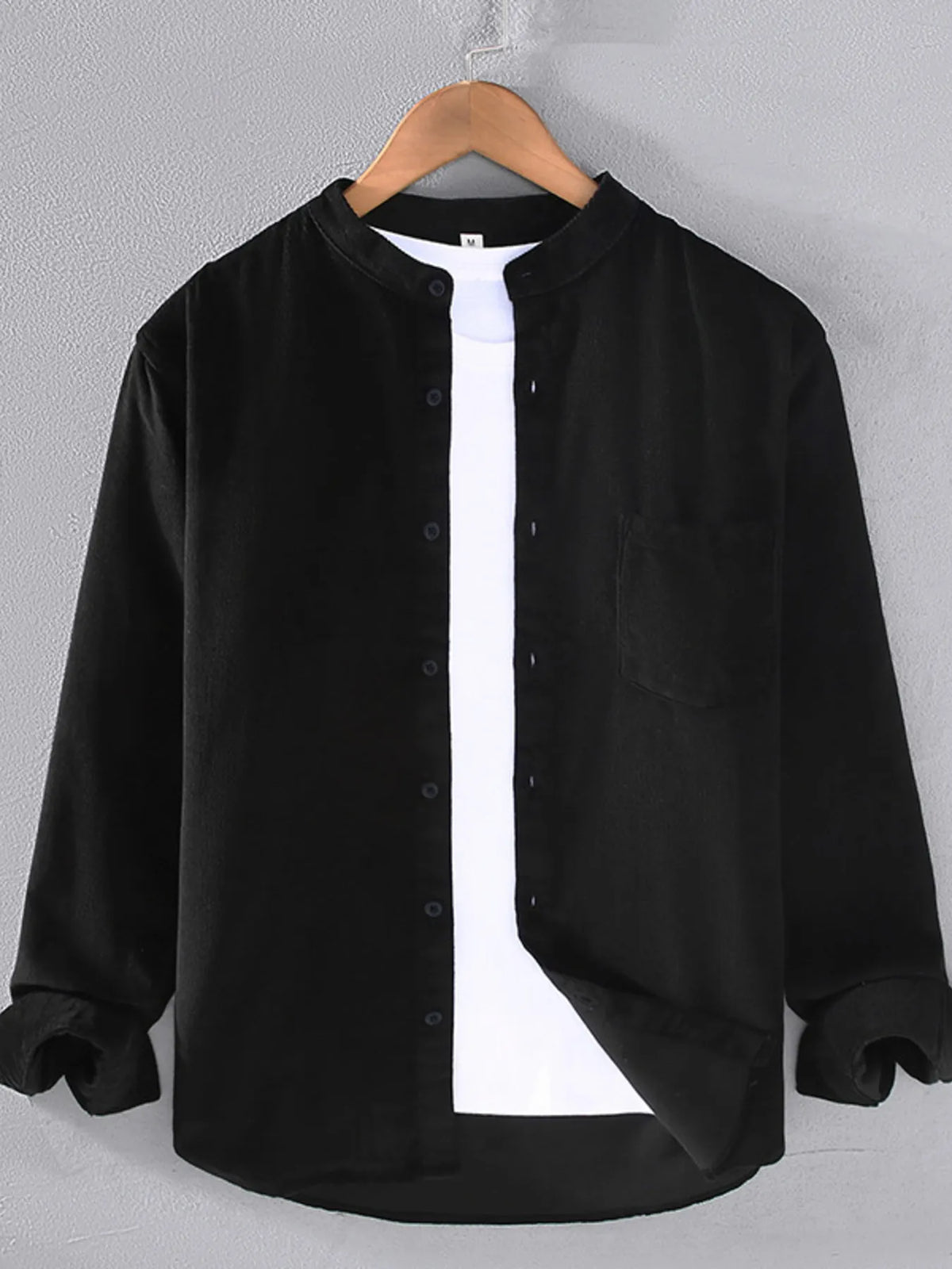 Men's Plus Size Button Up Long Sleeve Shirt