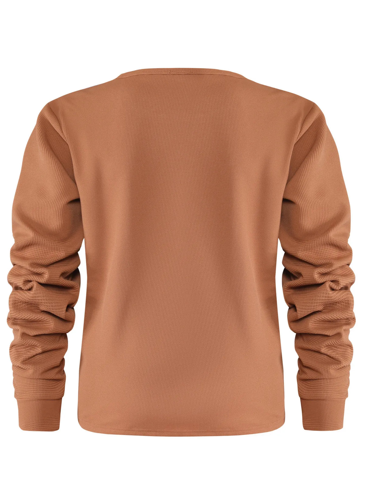 Men's Plus Size Waffle Knit Long Sleeve T-Shirt