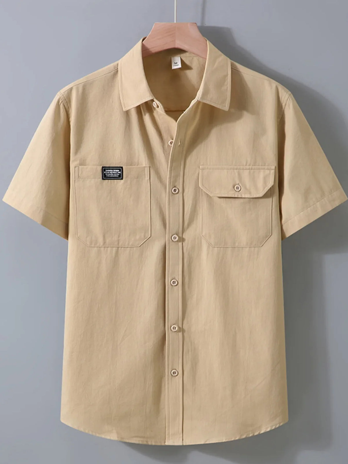 Men's Plus Size Button Up Short Sleeve Shirt