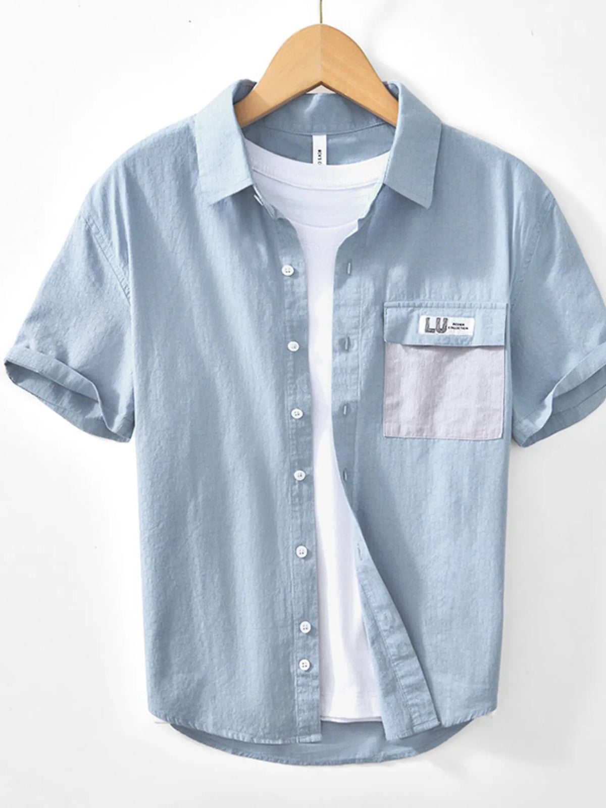 Men's Button Up Short Sleeve Shirt