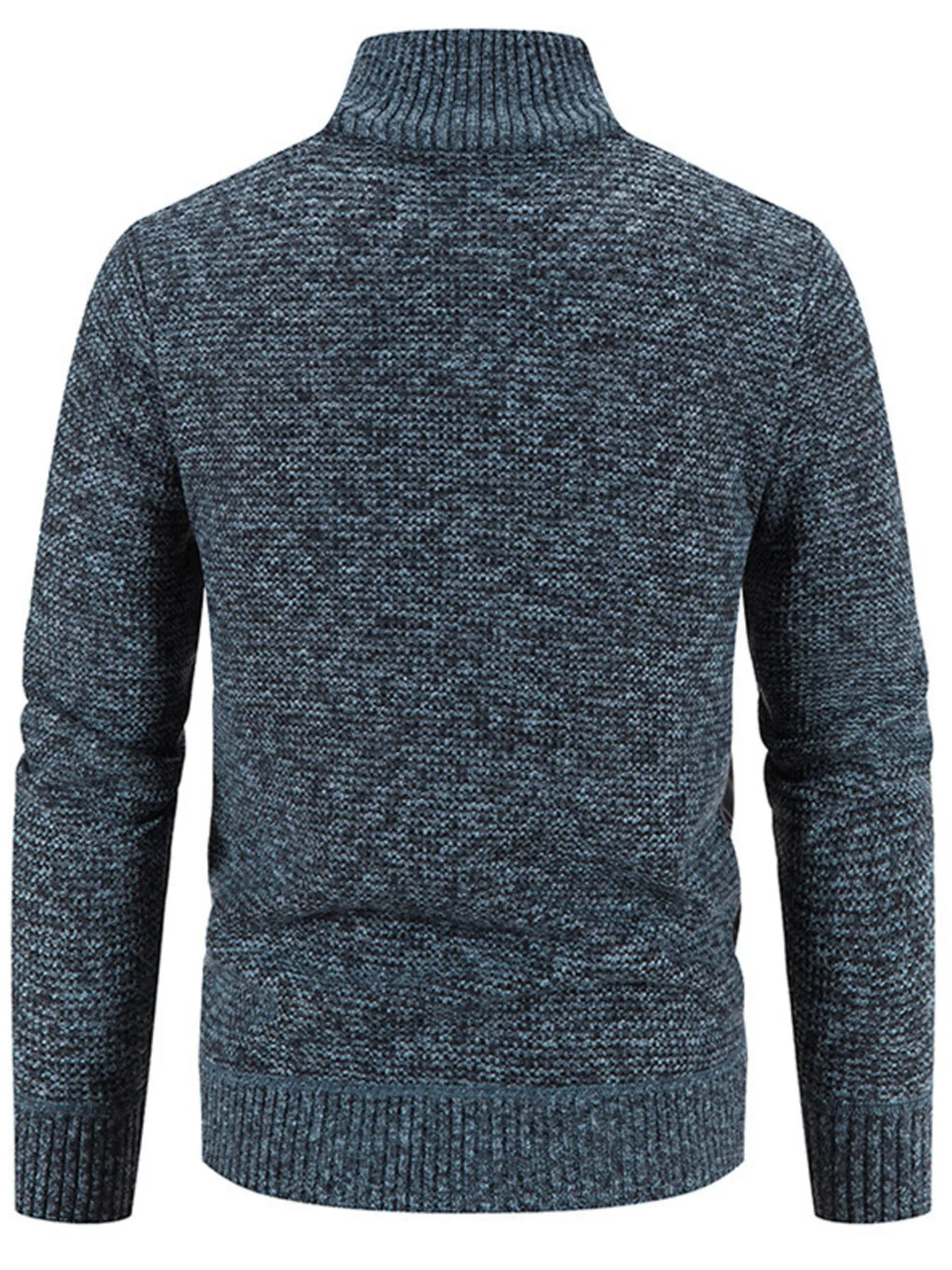 Men's Plus Size Quilted Knit Bomber Jacket with Stand Collar