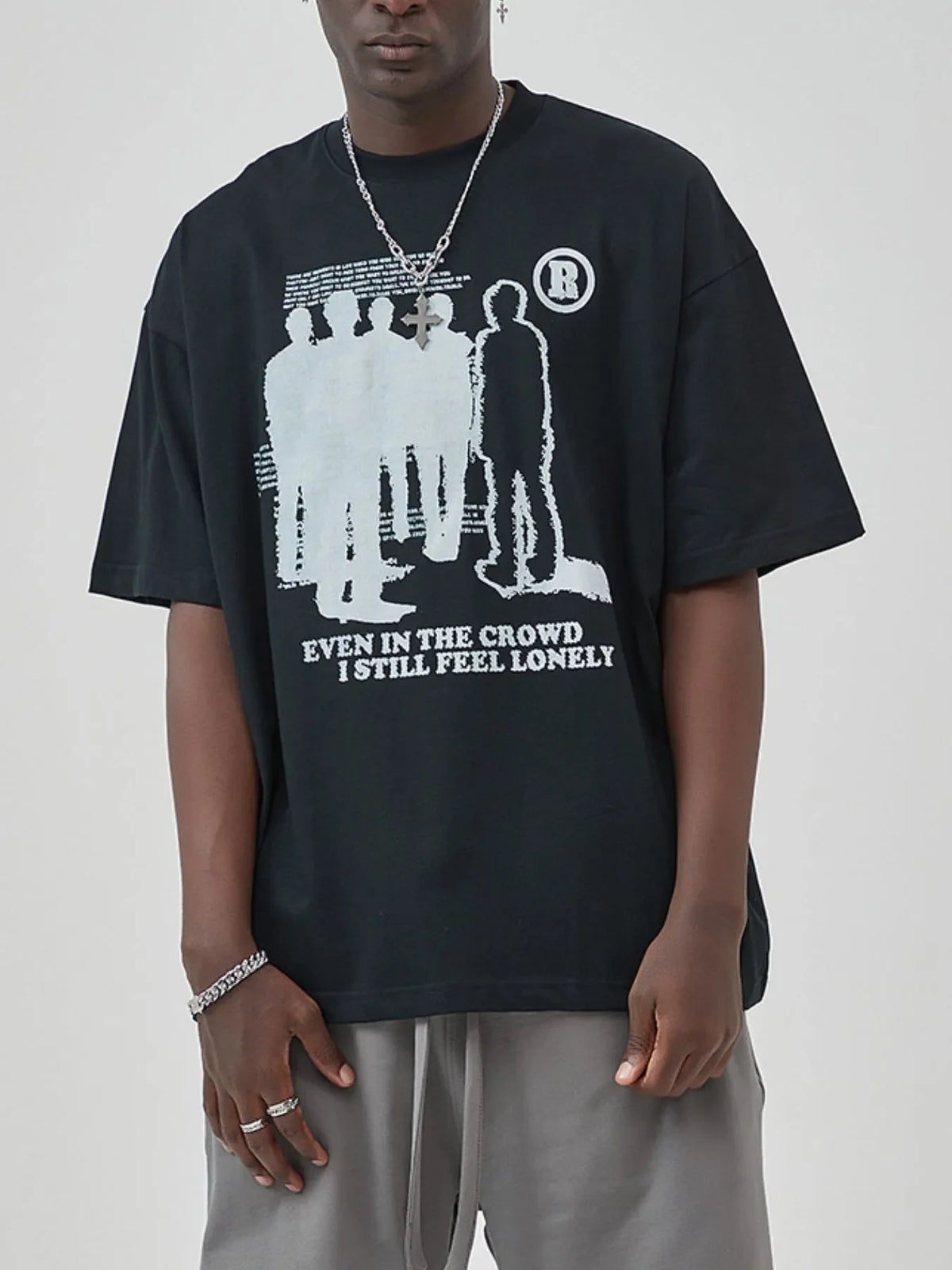 Men's Graphic Round Neck Short Sleeve T-Shirt