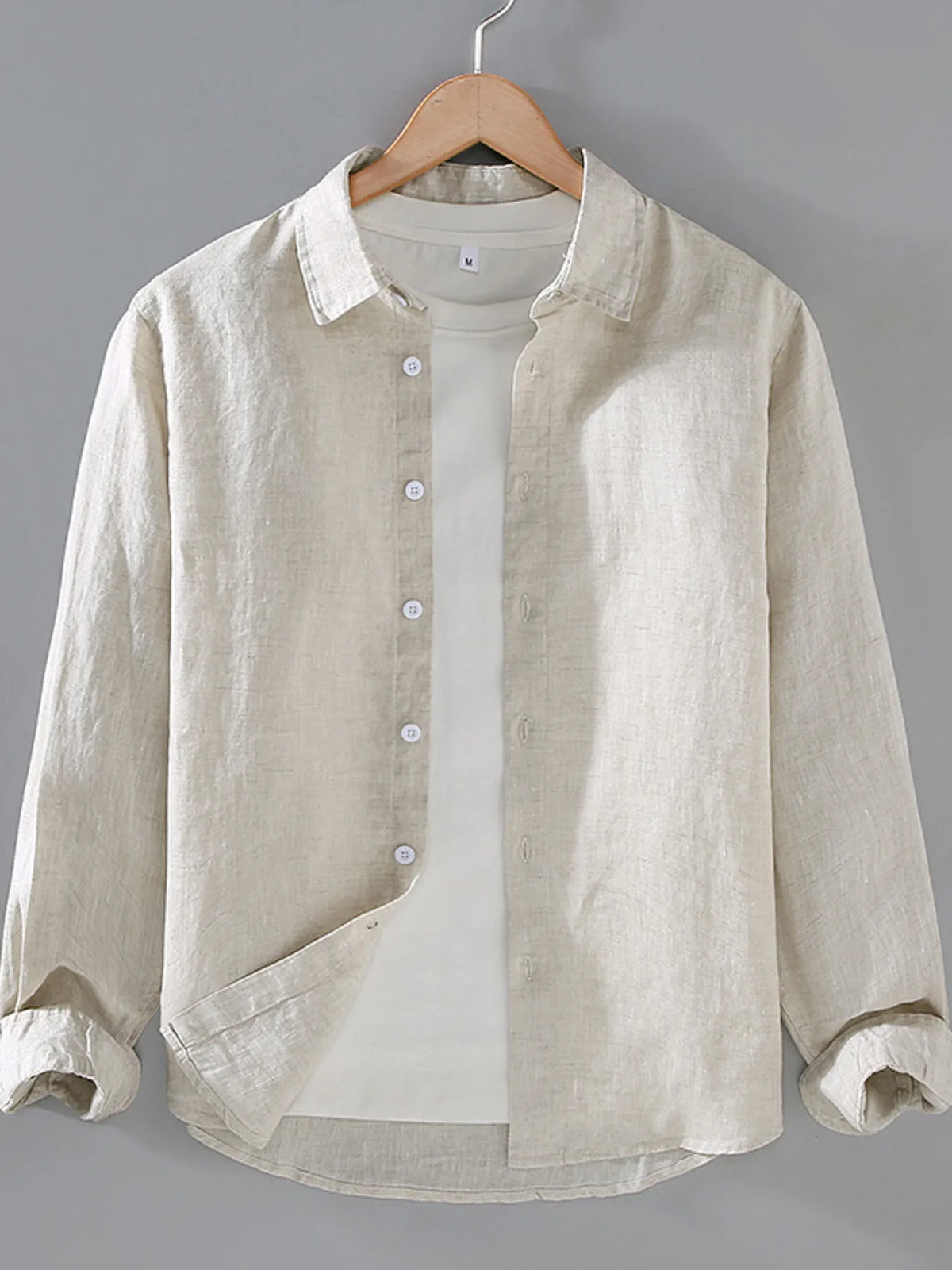 Men's Plus Size Button Up Long Sleeve Shirt