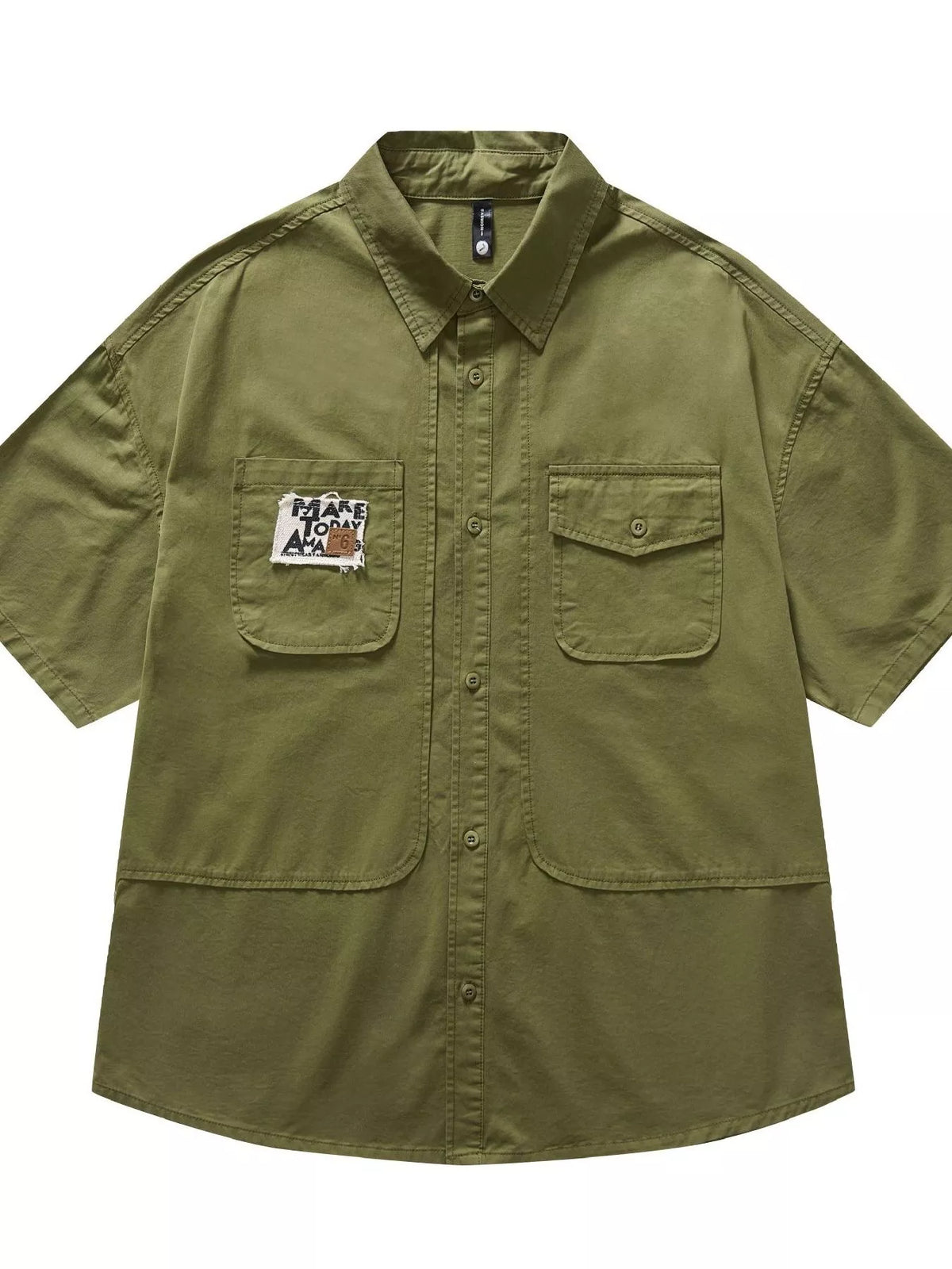 Men's Full Size Button Up Short Sleeve Shirt Plus Size