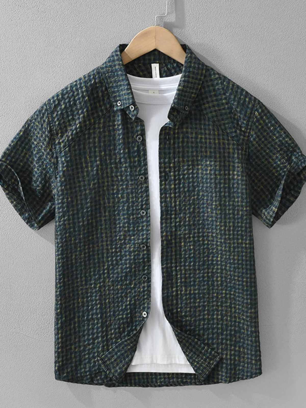 Men's Plus Size Button Up Short Sleeve Shirt