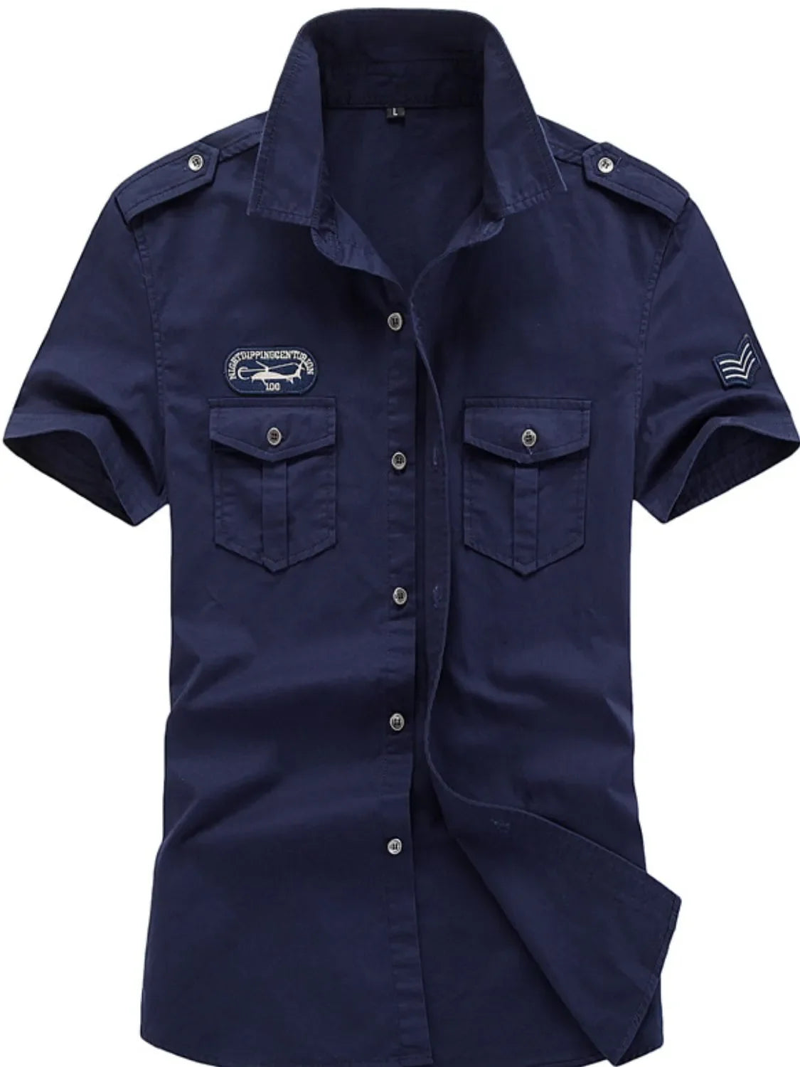 Men's Plus Size Collared Neck Short Sleeve Shirt