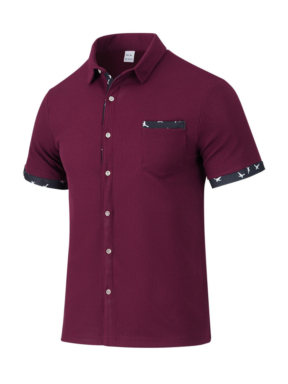 Men's Full Size Casual Button Up Short Sleeve Shirt Plus Size