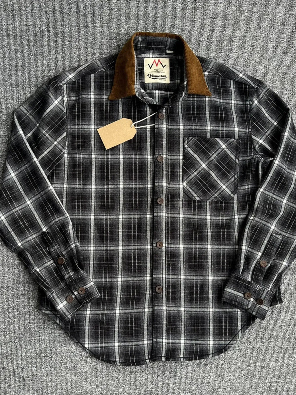 Men's Plus Size Oversized Plaid Button Up Shirt