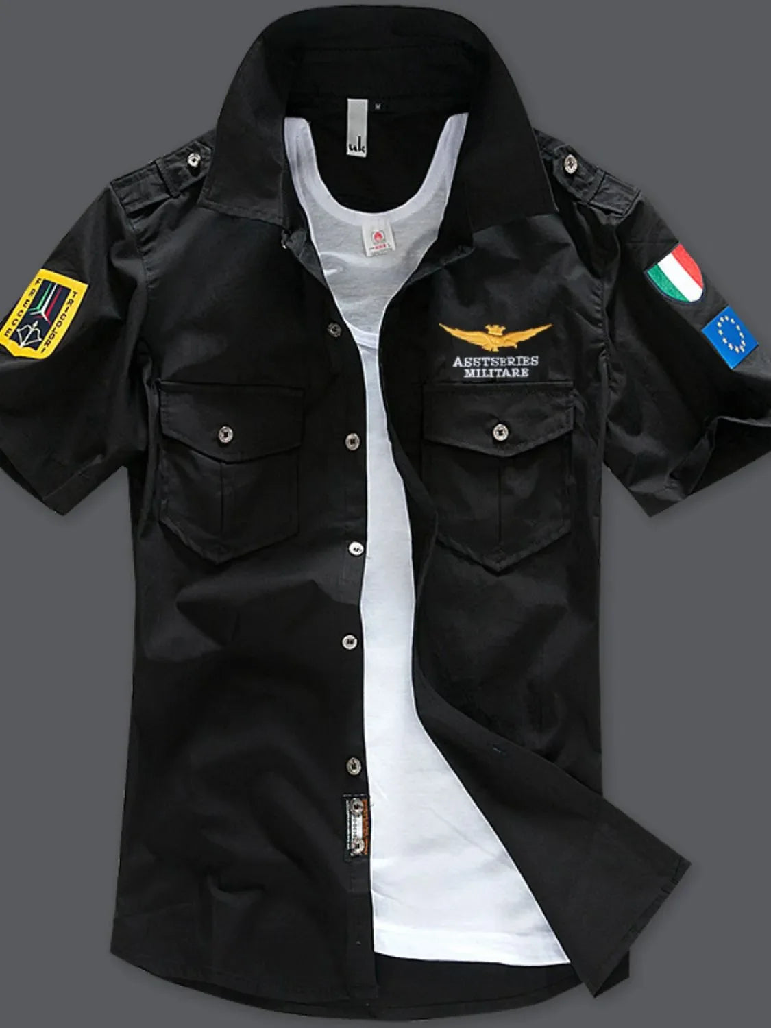 Men's Full Size Button Up Short Sleeve Shirt Plus Size
