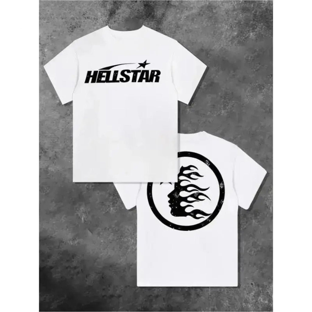 "Reaper unit worldwide hell star Star Power" Double-Sided Graphic T-Shirt – Urban Streetwear Oversized Cotton Top, Premium Y2K Aesthetic Celestial Tee