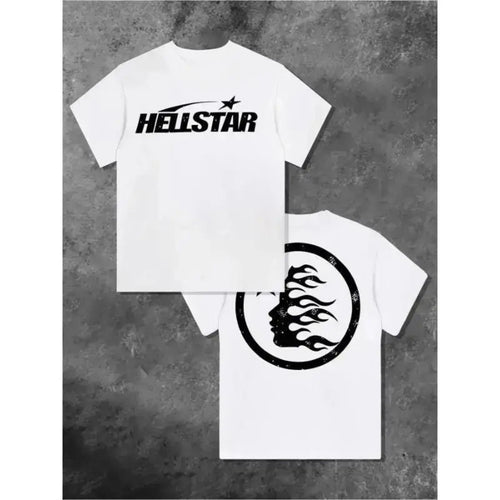 "Reaper unit worldwide hell star Star Power" Double-Sided Graphic T-Shirt – Urban Streetwear Oversized Cotton Top, Premium Y2K Aesthetic Celestial Tee