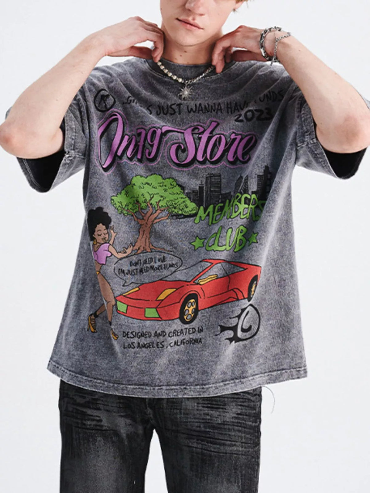 Men's Graphic Round Neck Short Sleeve T-Shirt