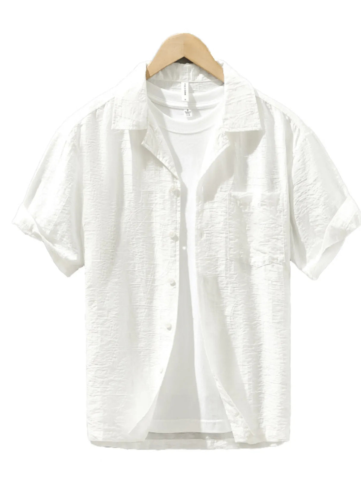 Men's Plus Size Button Up Short Sleeve Shirt