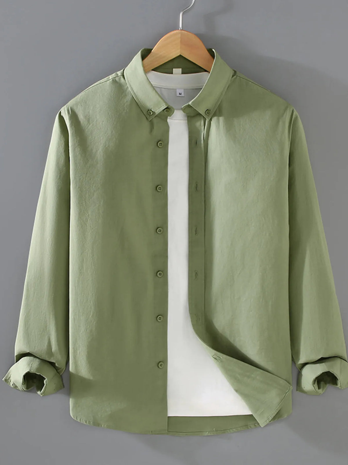 Men's Plus Size Button Up Long Sleeve Shirt