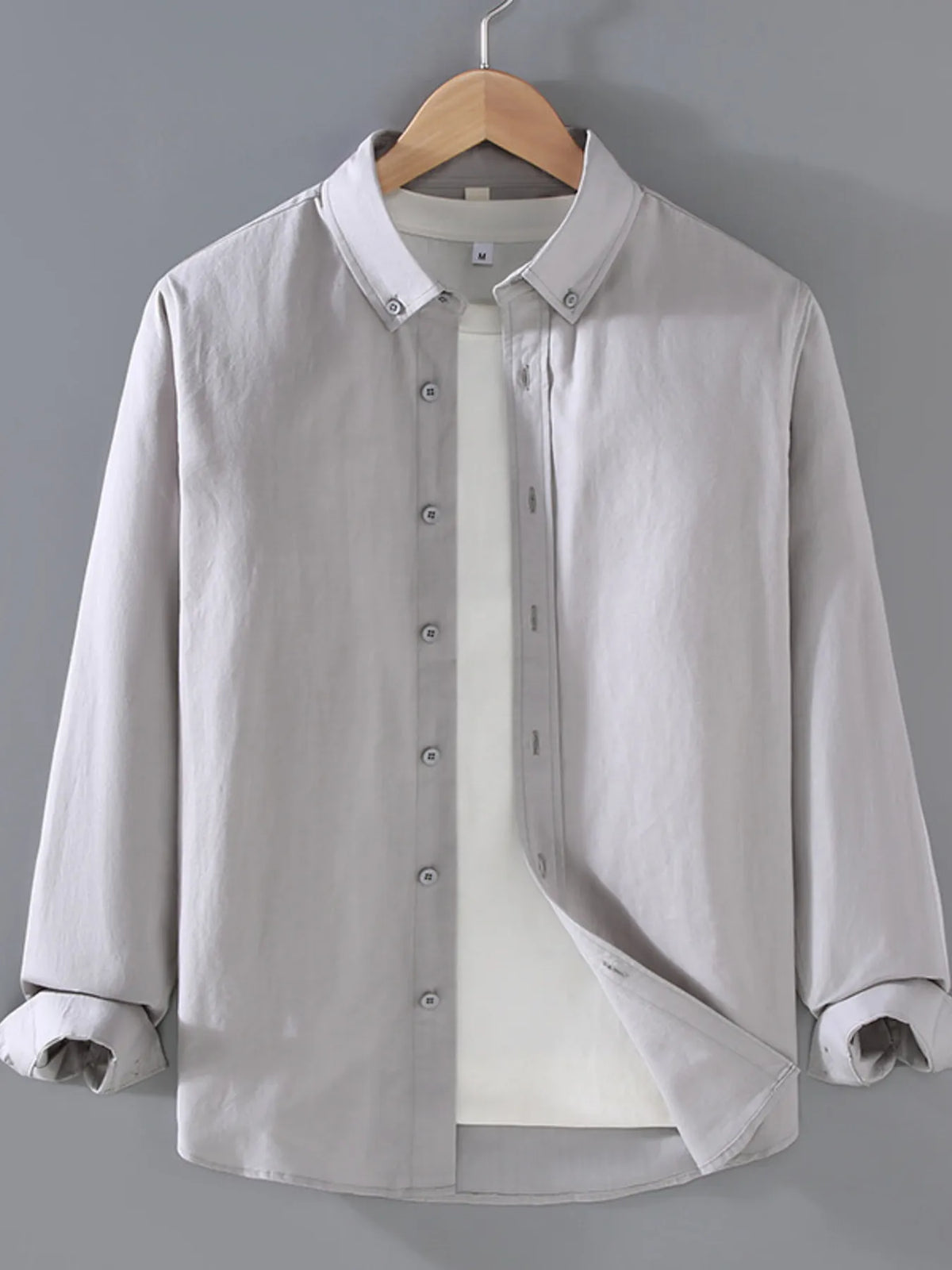 Men's Plus Size Button Up Long Sleeve Shirt