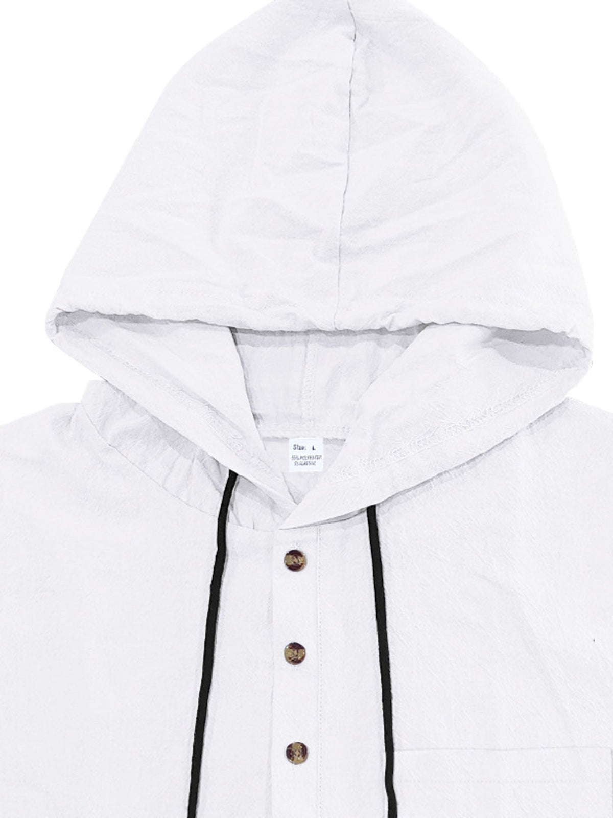 Men's Full Size Casual Short Sleeve Hooded Shirt Plus Size