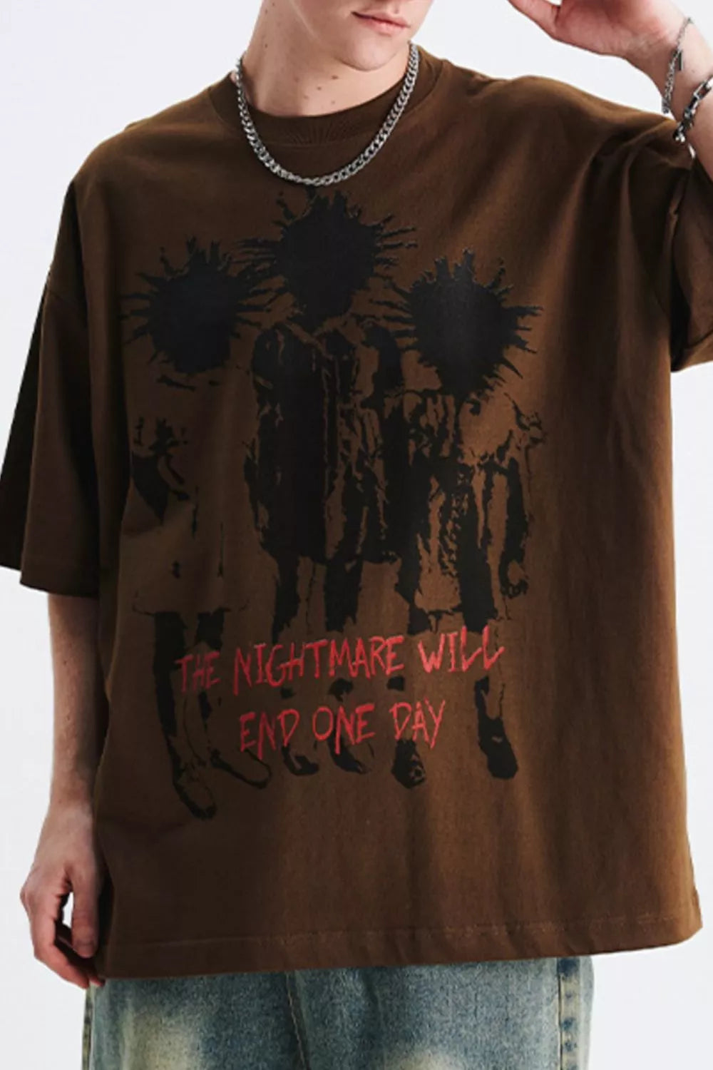 Men's Graphic Round Neck Oversized T-Shirt