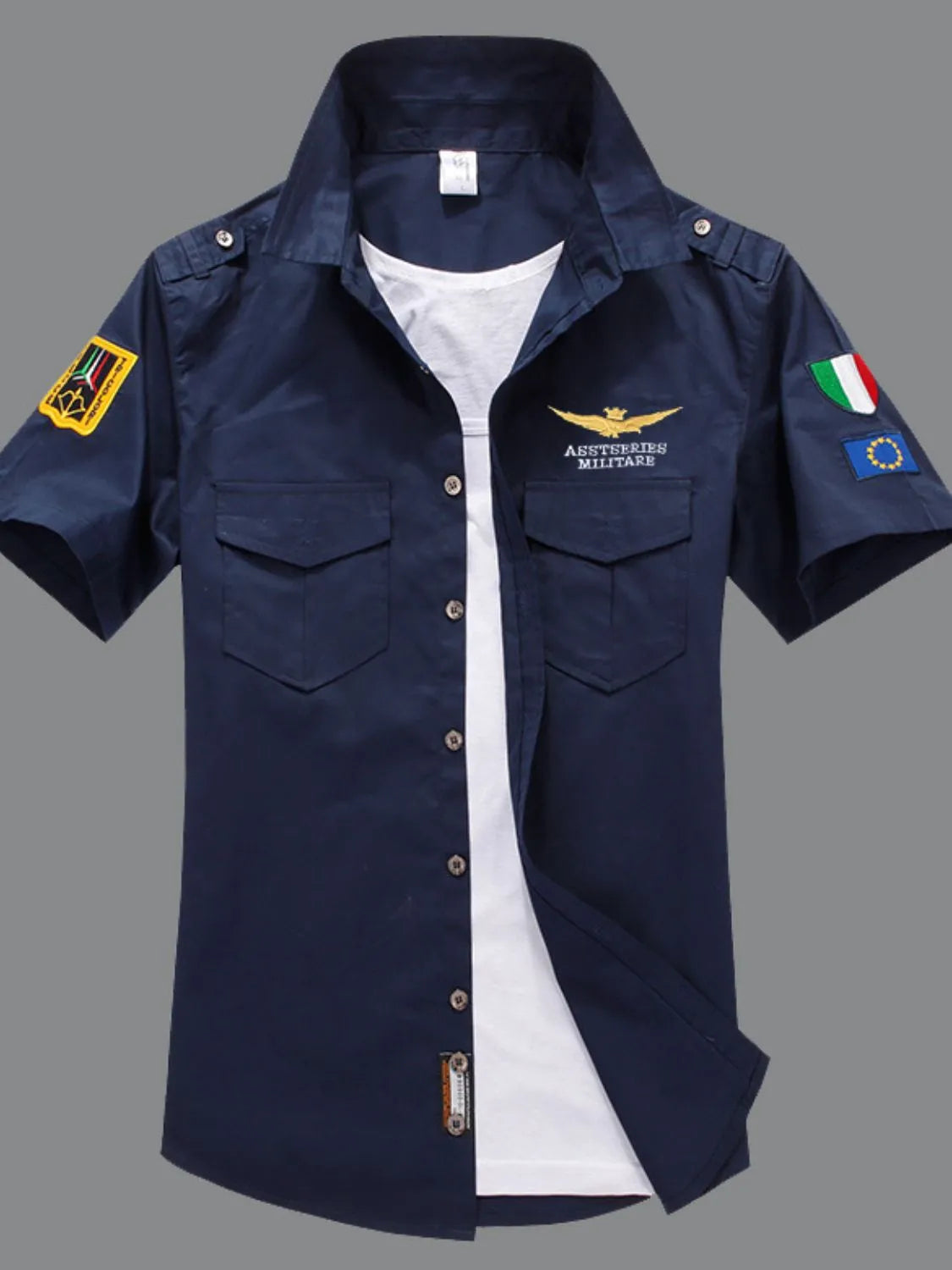 Men's Full Size Button Up Short Sleeve Shirt Plus Size