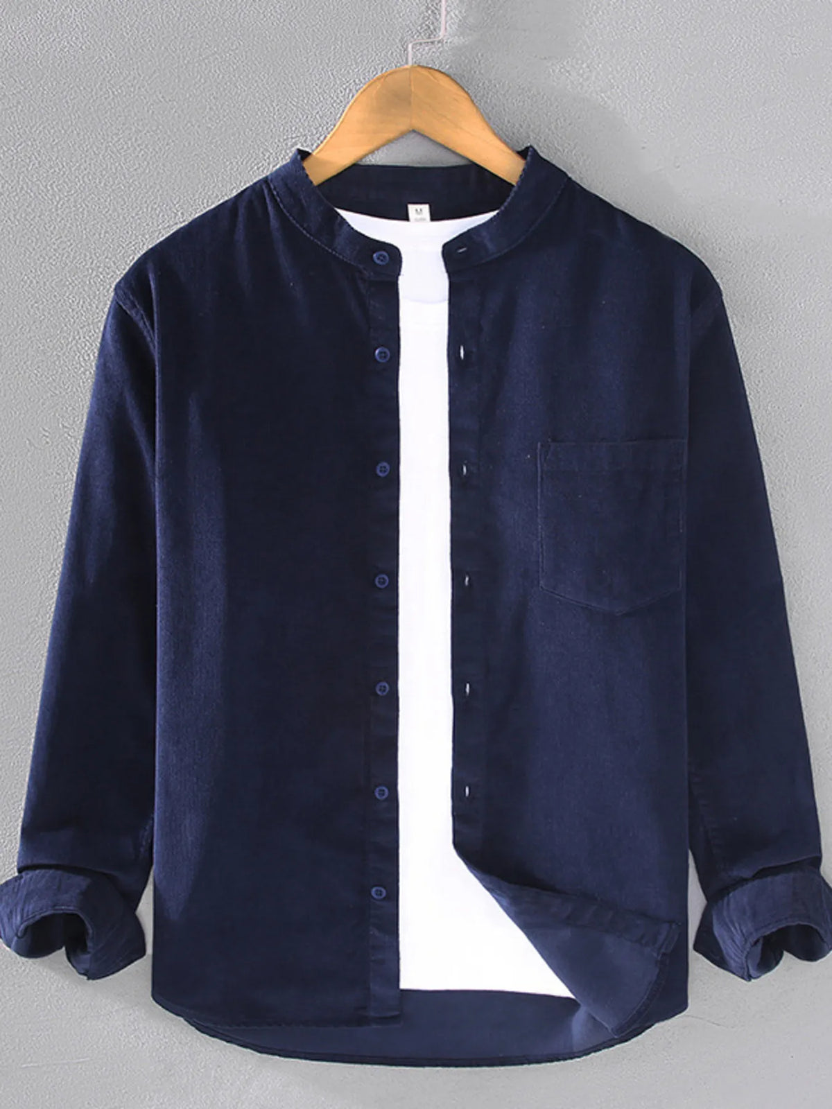 Men's Plus Size Button Up Long Sleeve Shirt