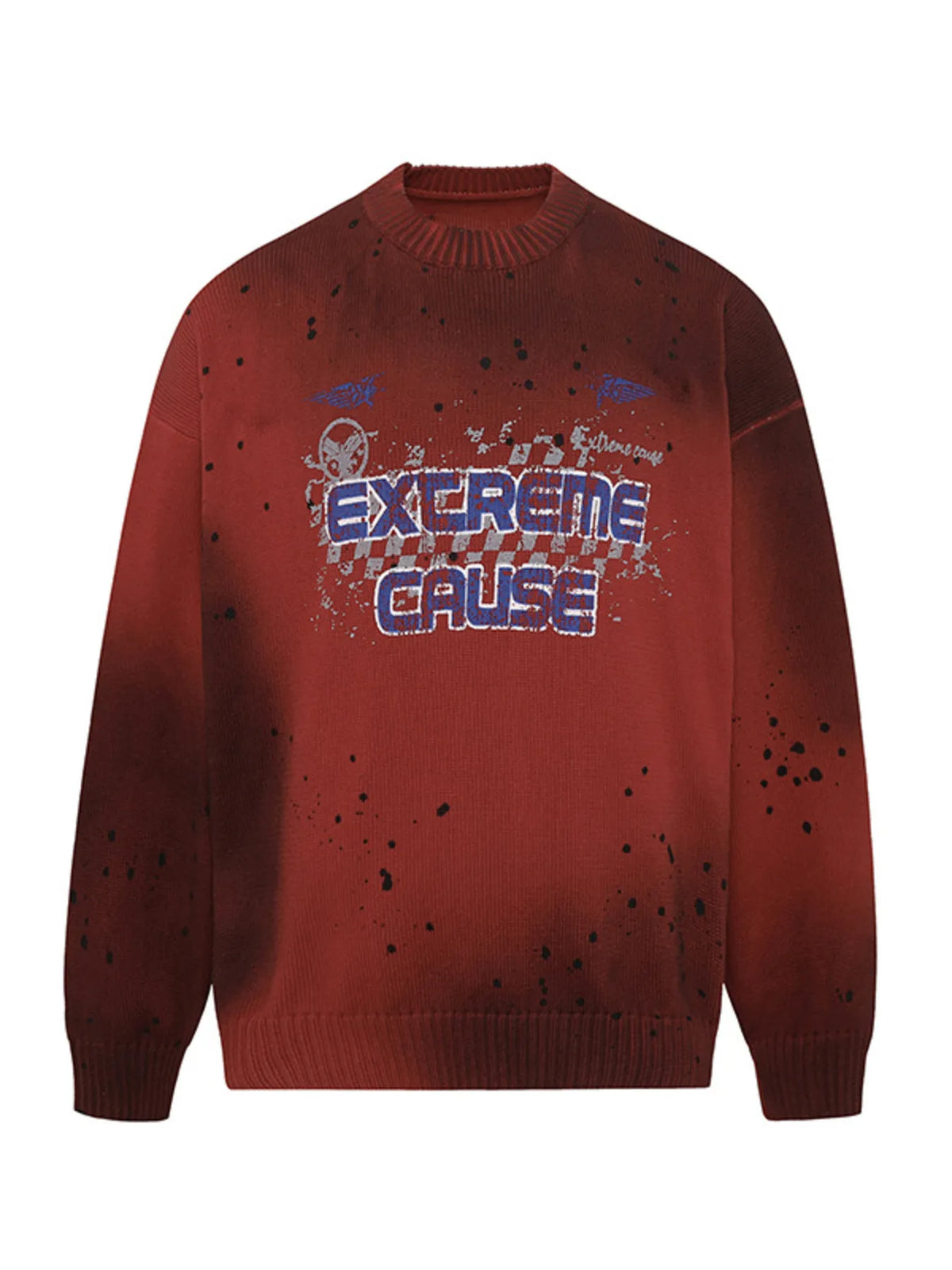 Men's Letter Round Neck Long Sleeve Sweater