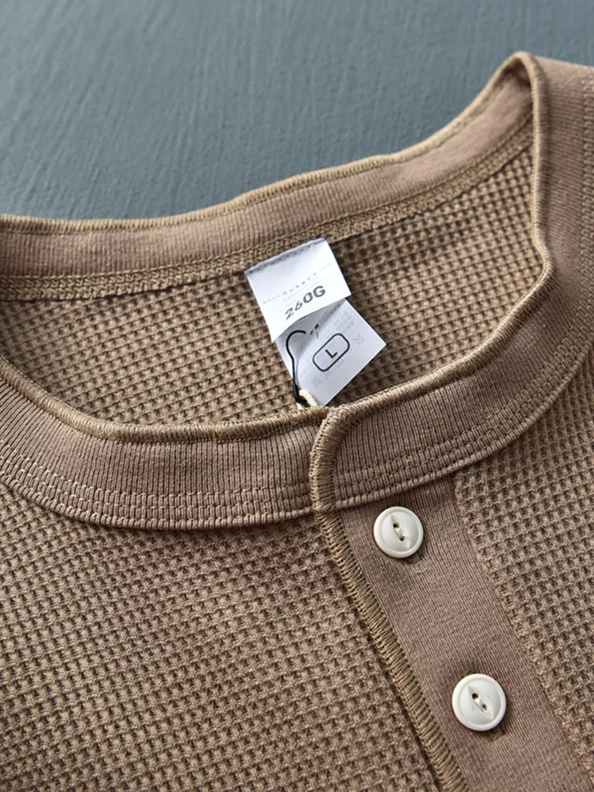 Men's Plus Size Button Detail Long Sleeve T-Shirt