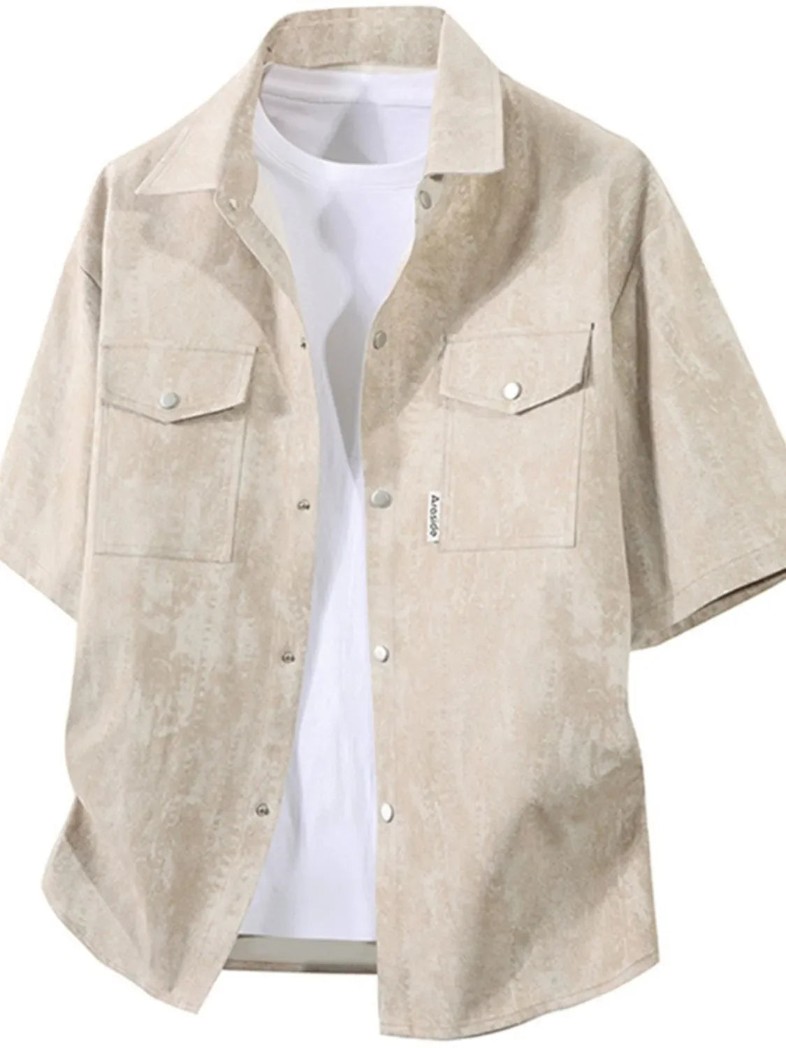 Men's Plus Size Button Up Short Sleeve Shirt