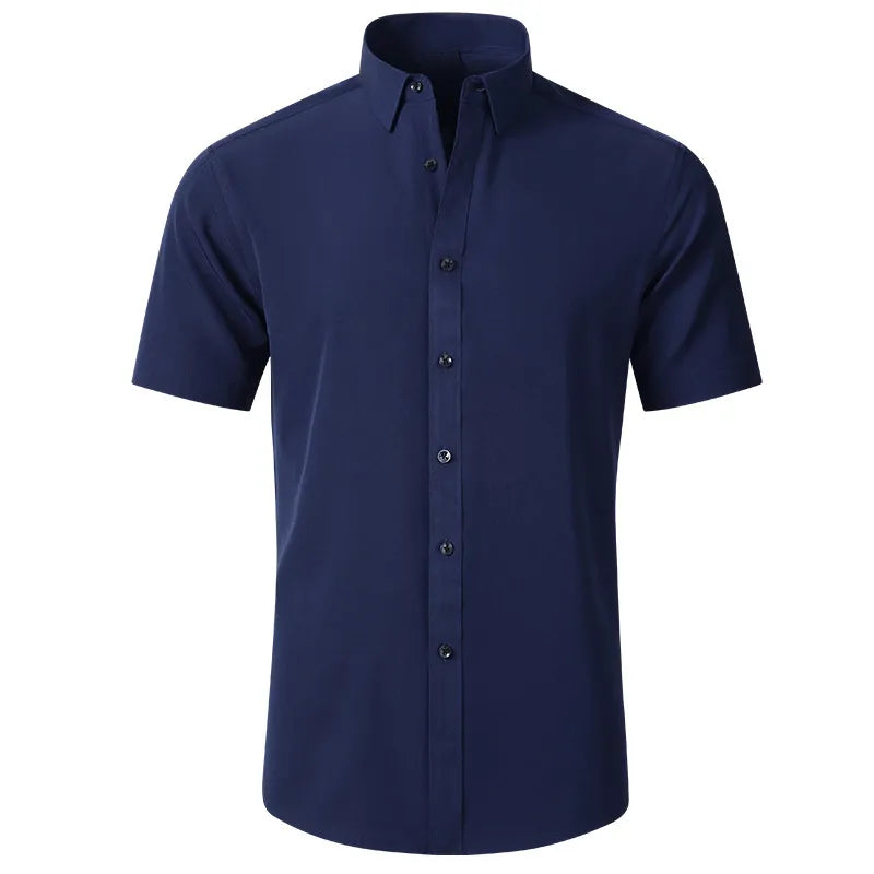 Men's Plus Size Button Up Short Sleeve Shirt