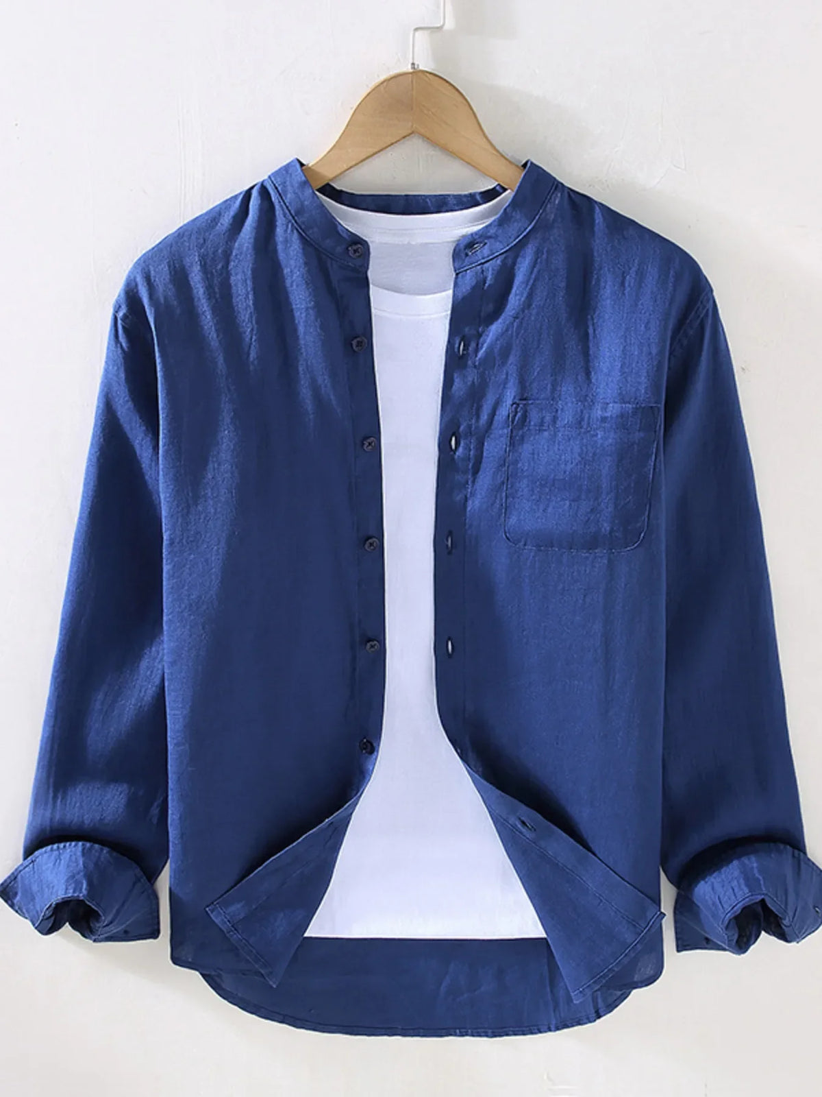 Men's Full Size Button Up Long Sleeve Shirt Plus Size