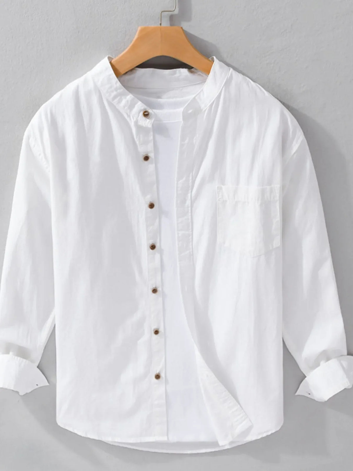 Men's Plus Size Button Up Long Sleeve Shirt