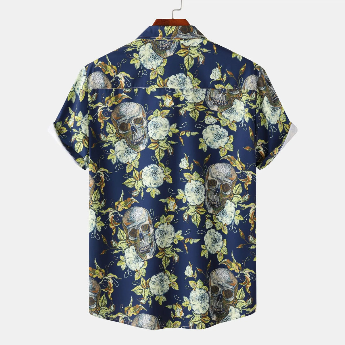 Men's Full Size Printed Short Sleeve Casual Shirt Plus Size