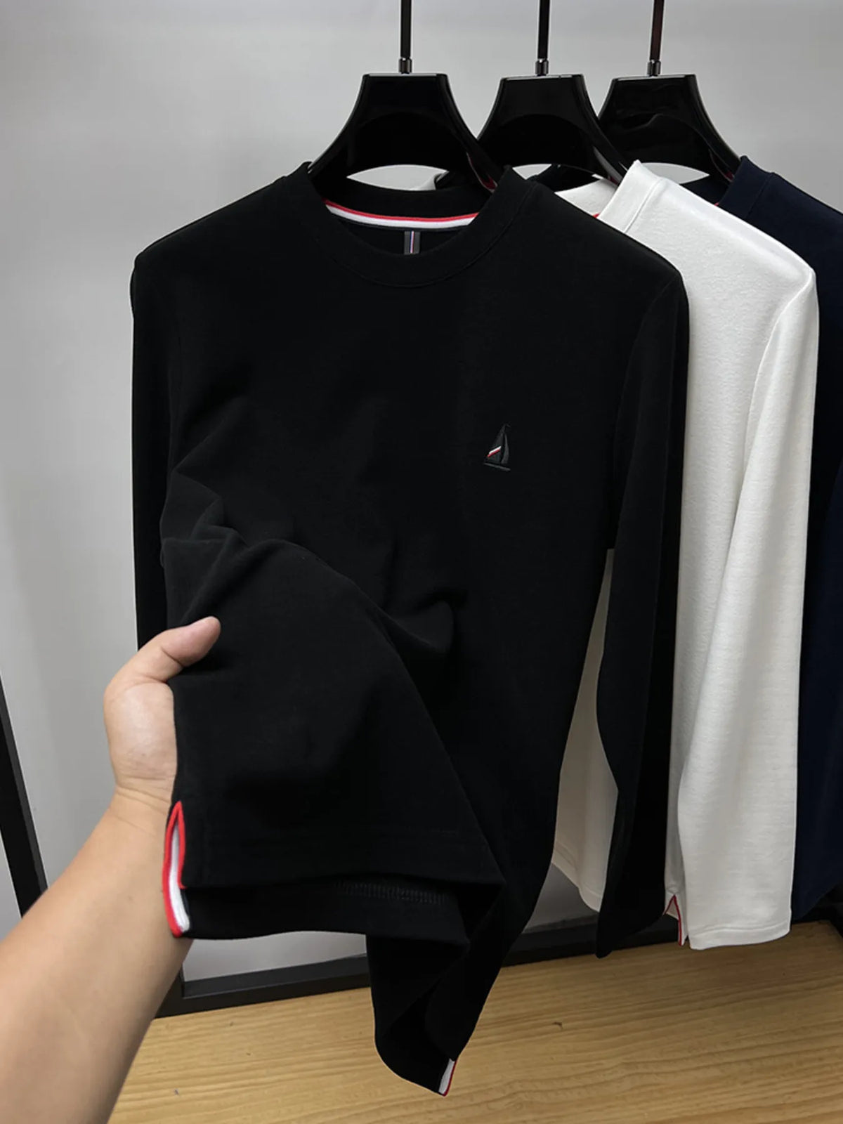 Men's Plus Size Round Neck Long Sleeve T-Shirt
