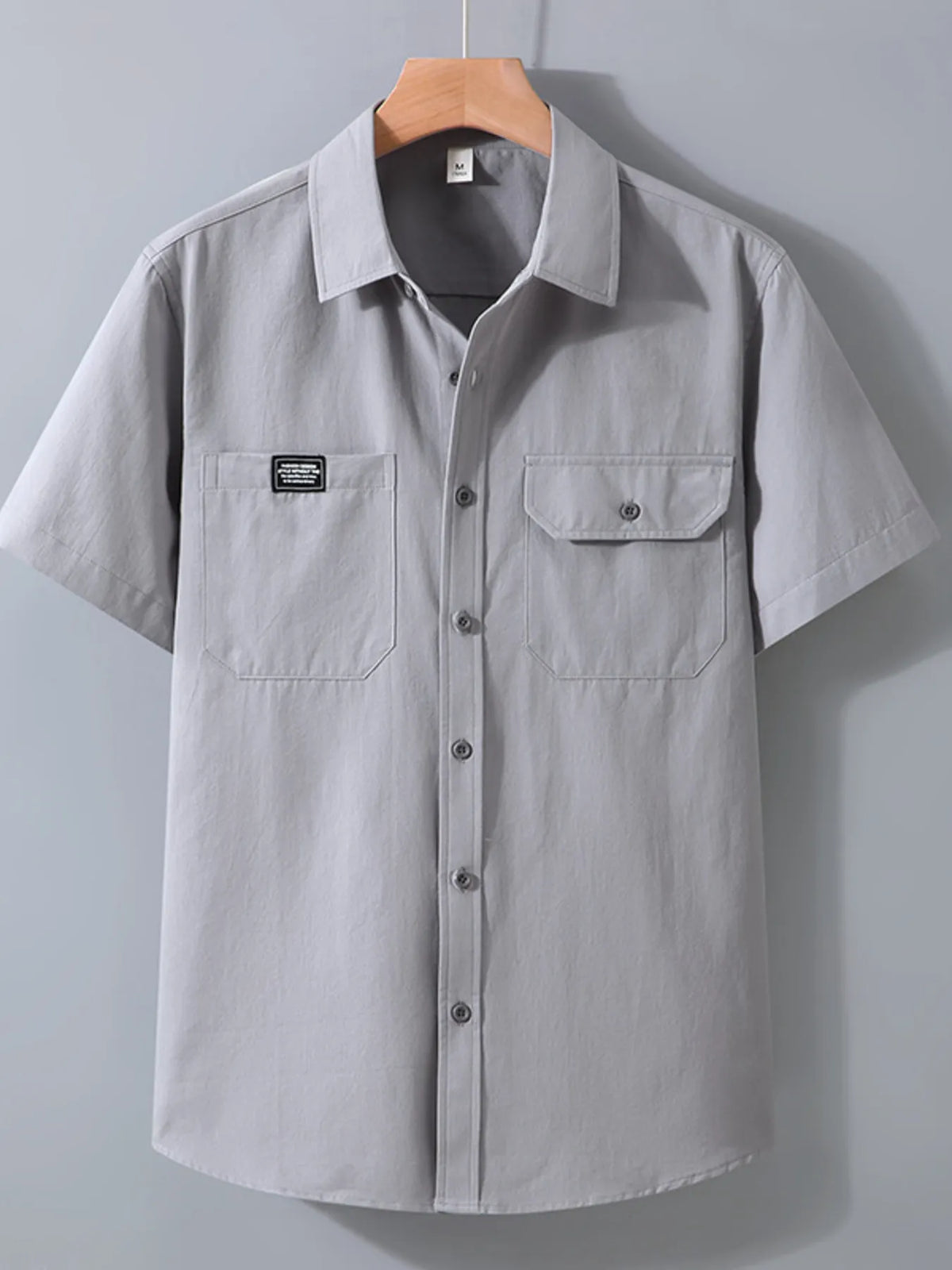 Men's Plus Size Button Up Short Sleeve Shirt
