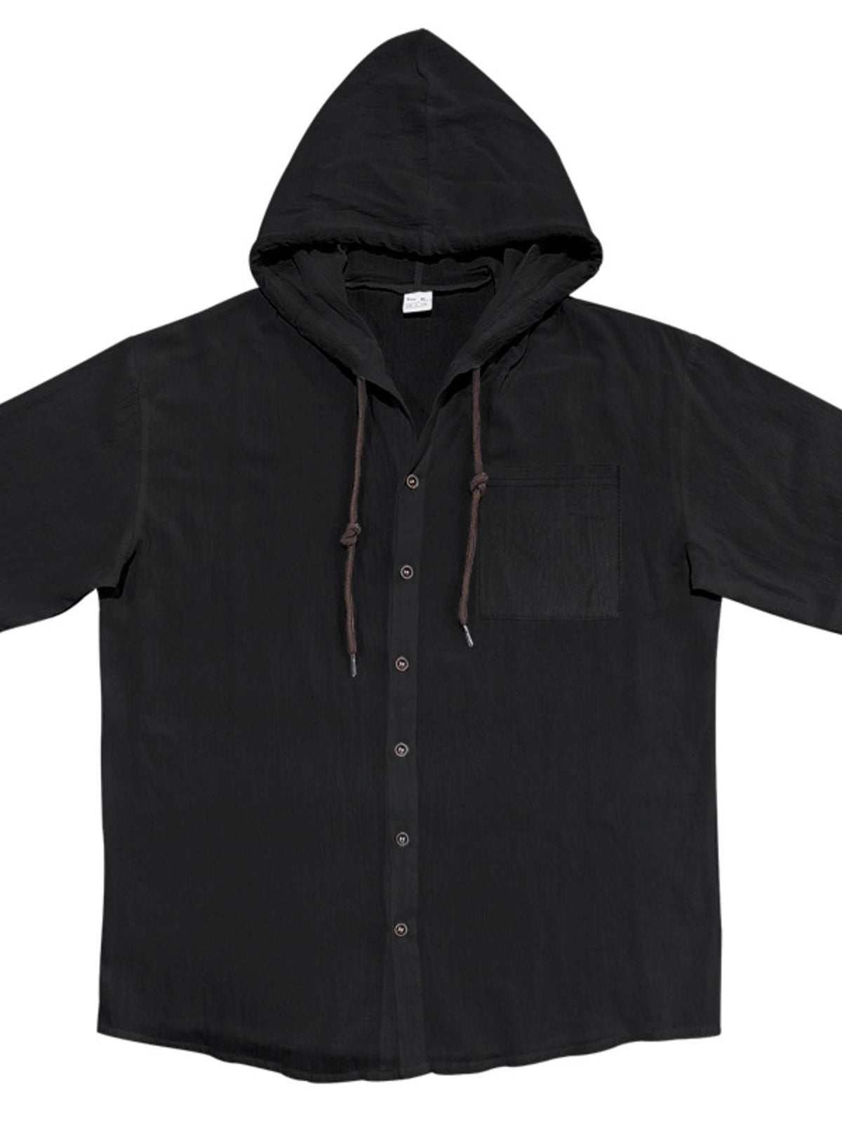 Men's Full Size Casual Hooded Short-Sleeve Shirt Plus Size