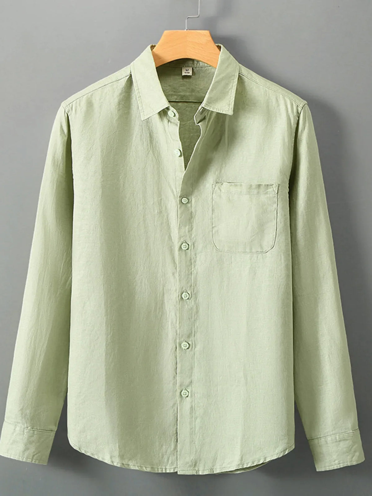 Men's Plus Size Long Sleeve Button-Up Shirt
