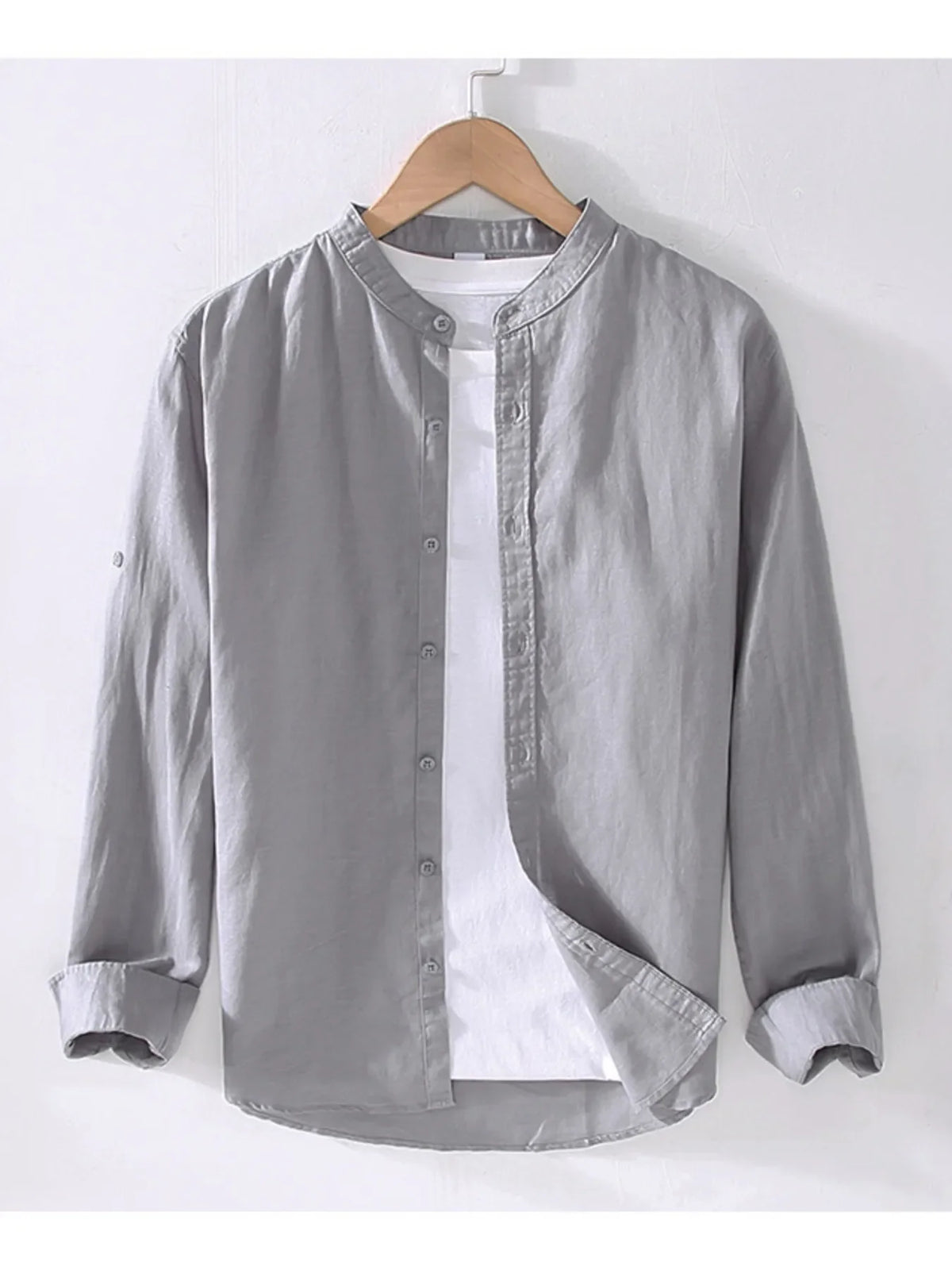 Men's Full Size Button Up Long Sleeve Shirt Plus Size