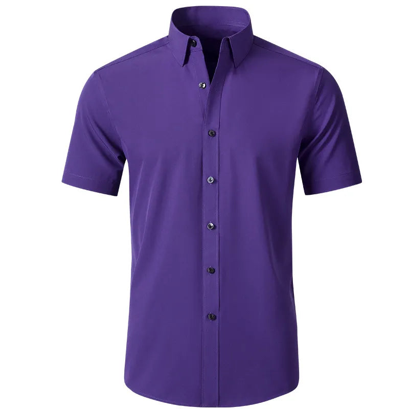 Men's Plus Size Button Up Short Sleeve Shirt
