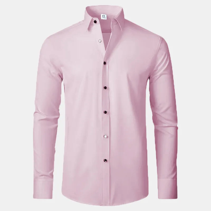 Men's Plus Size Button Up Long Sleeve Shirt