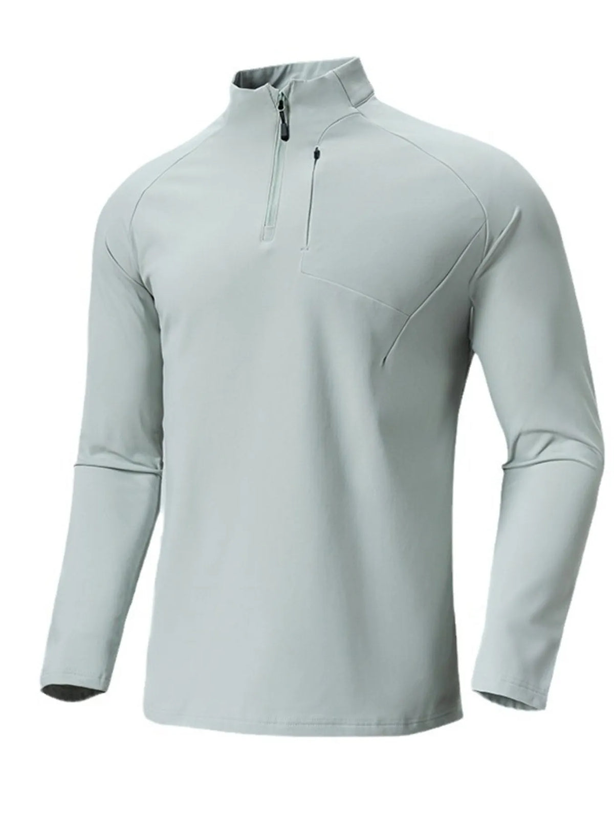 Men's Plus Size Quarter Zip Long Sleeve top