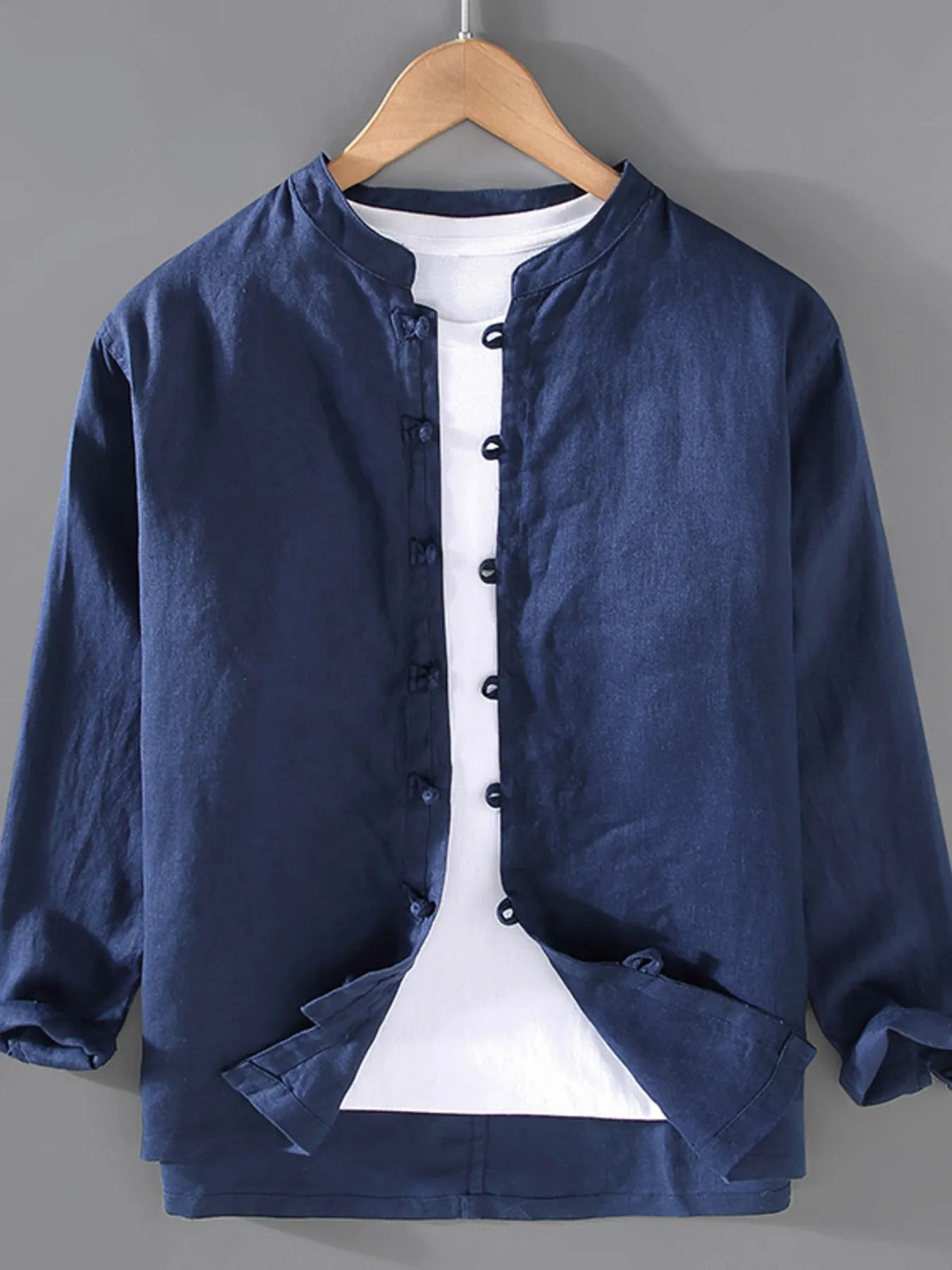 Men's Plus Size Button Up Long Sleeve Shirt