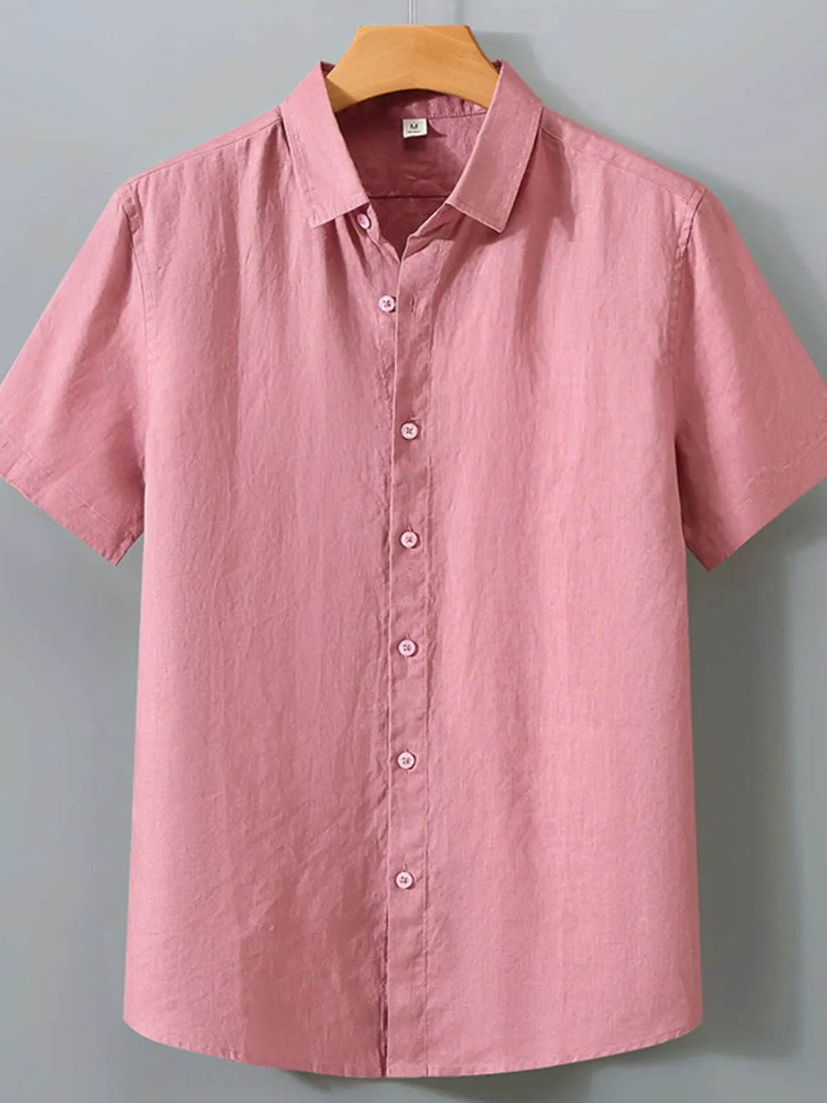 Men's Full Size Short Sleeve Button-Up Shirt Plus Size