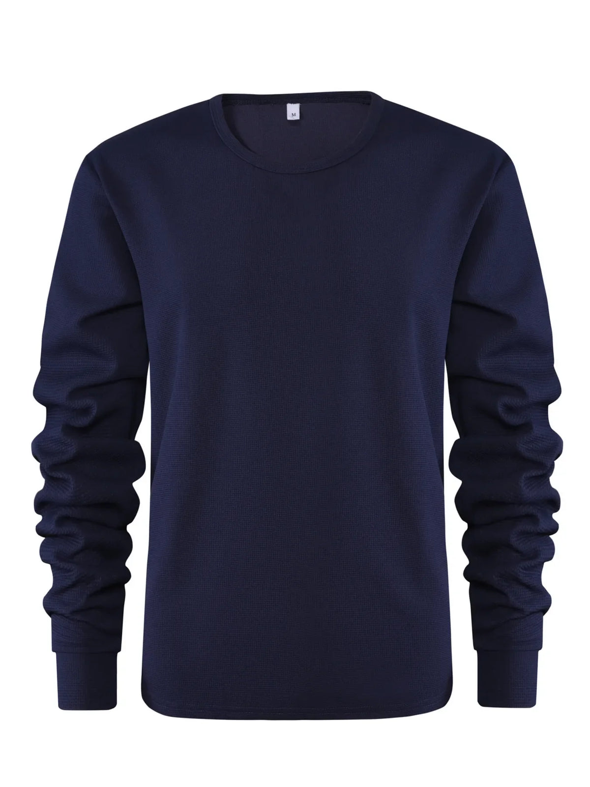 Men's Plus Size Waffle Knit Long Sleeve T-Shirt